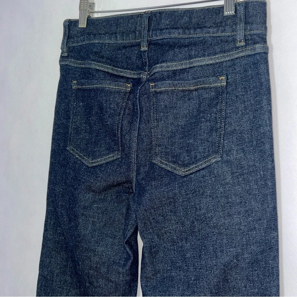 Spanx Straight Leg Woman's Denim Pants Raw Indigo Pull On Sz‎ Medium